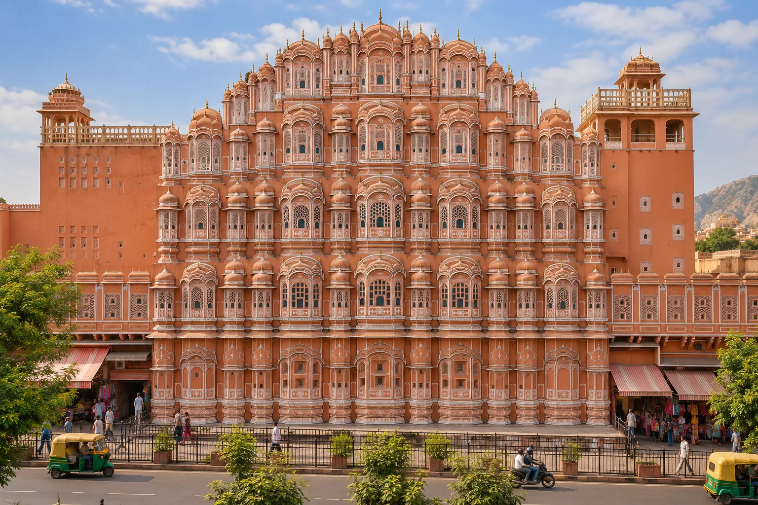Illustrative view of Hawa Mahal in Jaipur